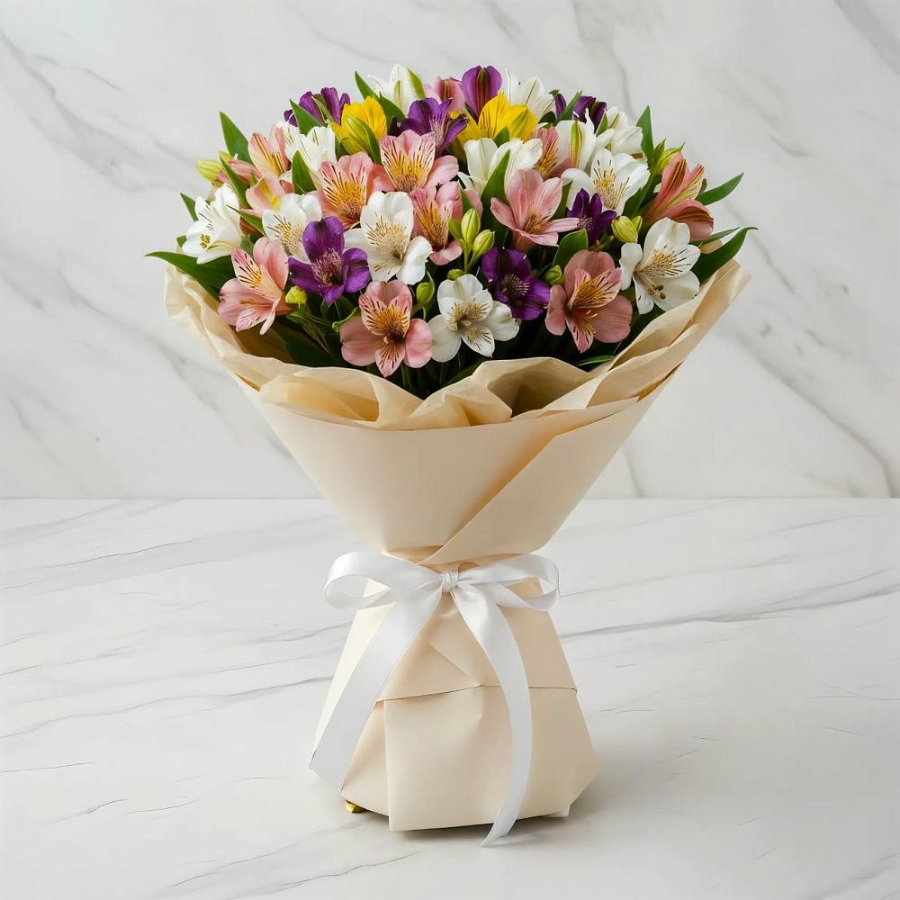 Букет цветов из: Альстромерии в Кильдинстрое