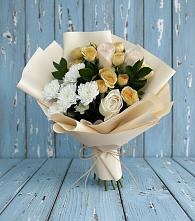 Букет цветов из:  Розы и Хризантемы в Кильдинстрое