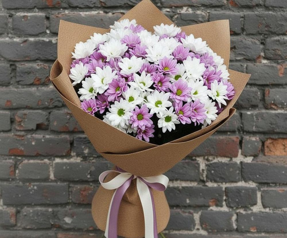 Букет цветов из: Хризантемы в Кильдинстрое