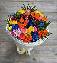 Букет цветов из:  Розы и Хризантемы в Кильдинстрое