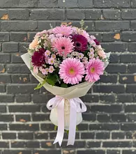 Букет цветов из:  Герберы и Хризантемы в Кильдинстрое