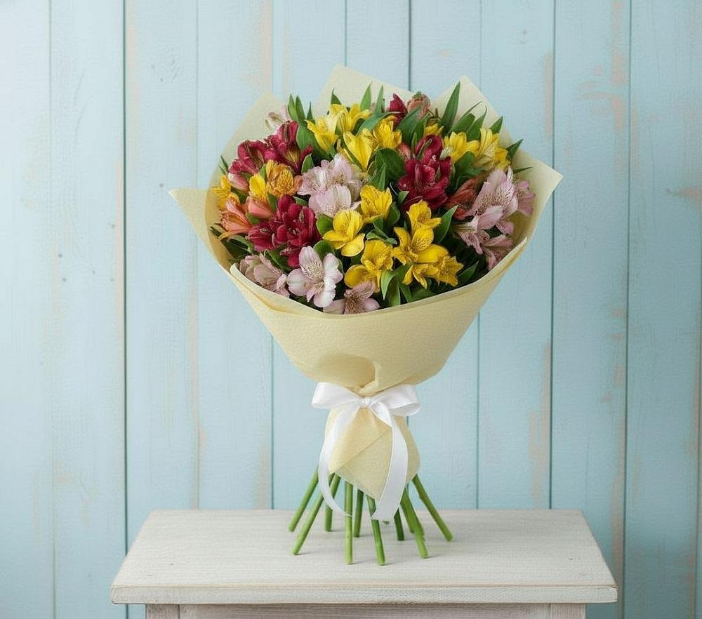 Букет цветов из: Альстромерии в Кильдинстрое