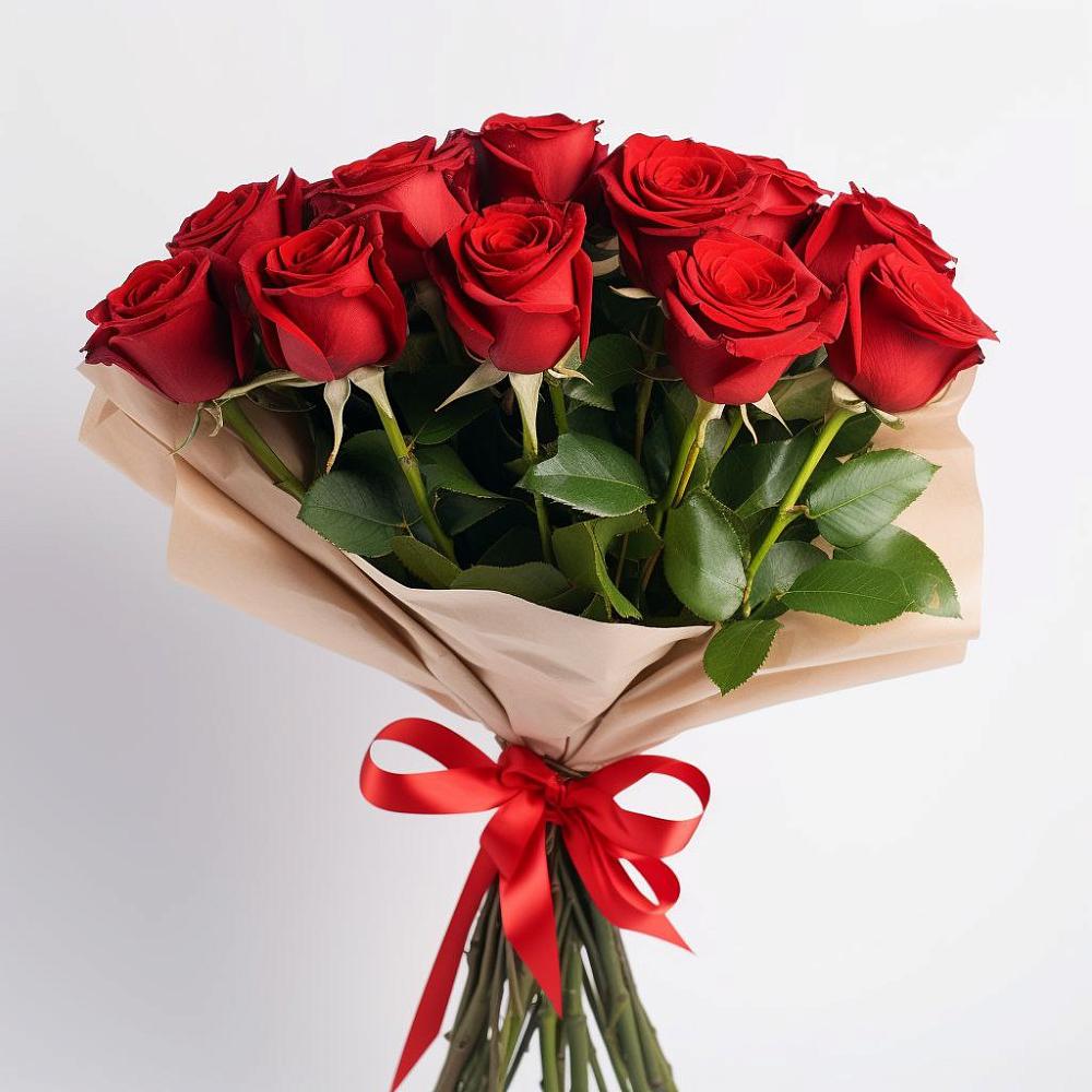 Букет 11 Красных роз Эдлесс Лав в Кильдинстрое